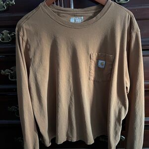 Carhartt Tan Long Sleeve Pocket Tee